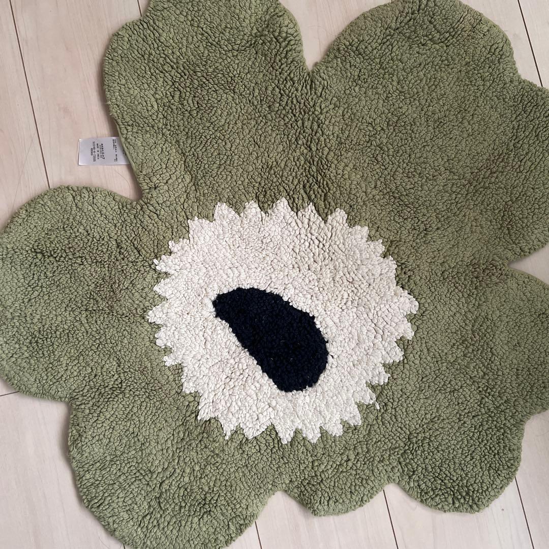 marimekko 花形バスマット グリーン