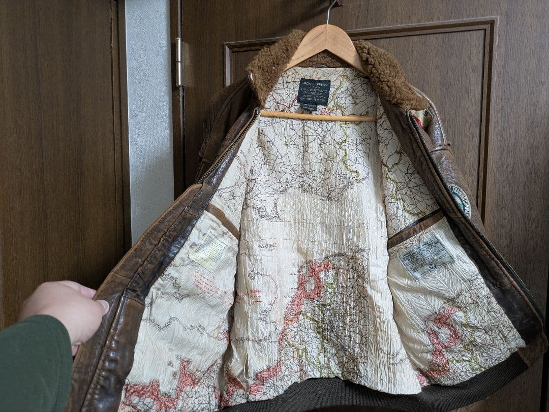 shu様 AVIREX G-1ジャケット ブラウン レザー