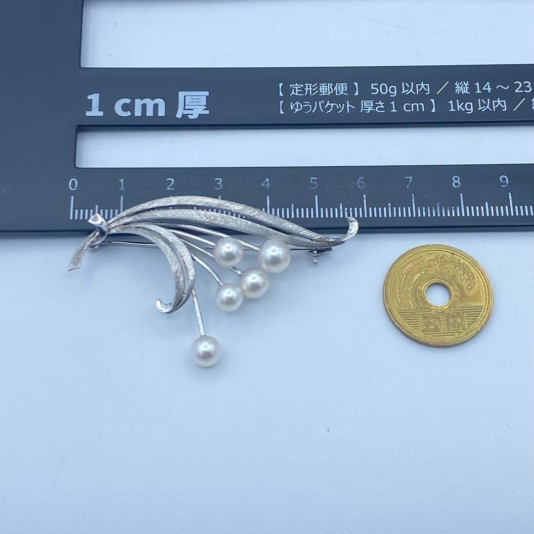《美品》　ミキモト　パール　ブローチ　SV925 （AE462）