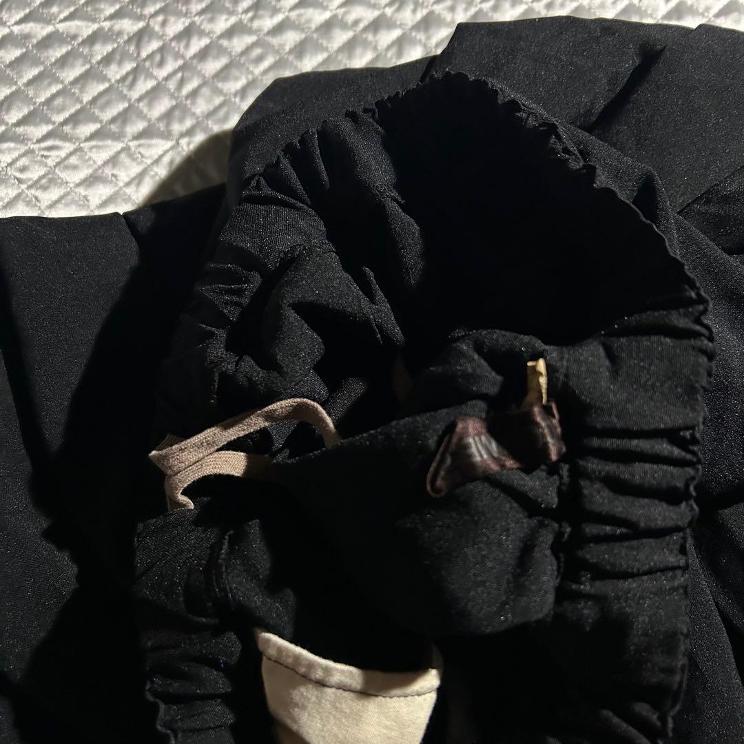 AD2016 archive ポリ縮ボリュームフレアスカート 黒 縮絨