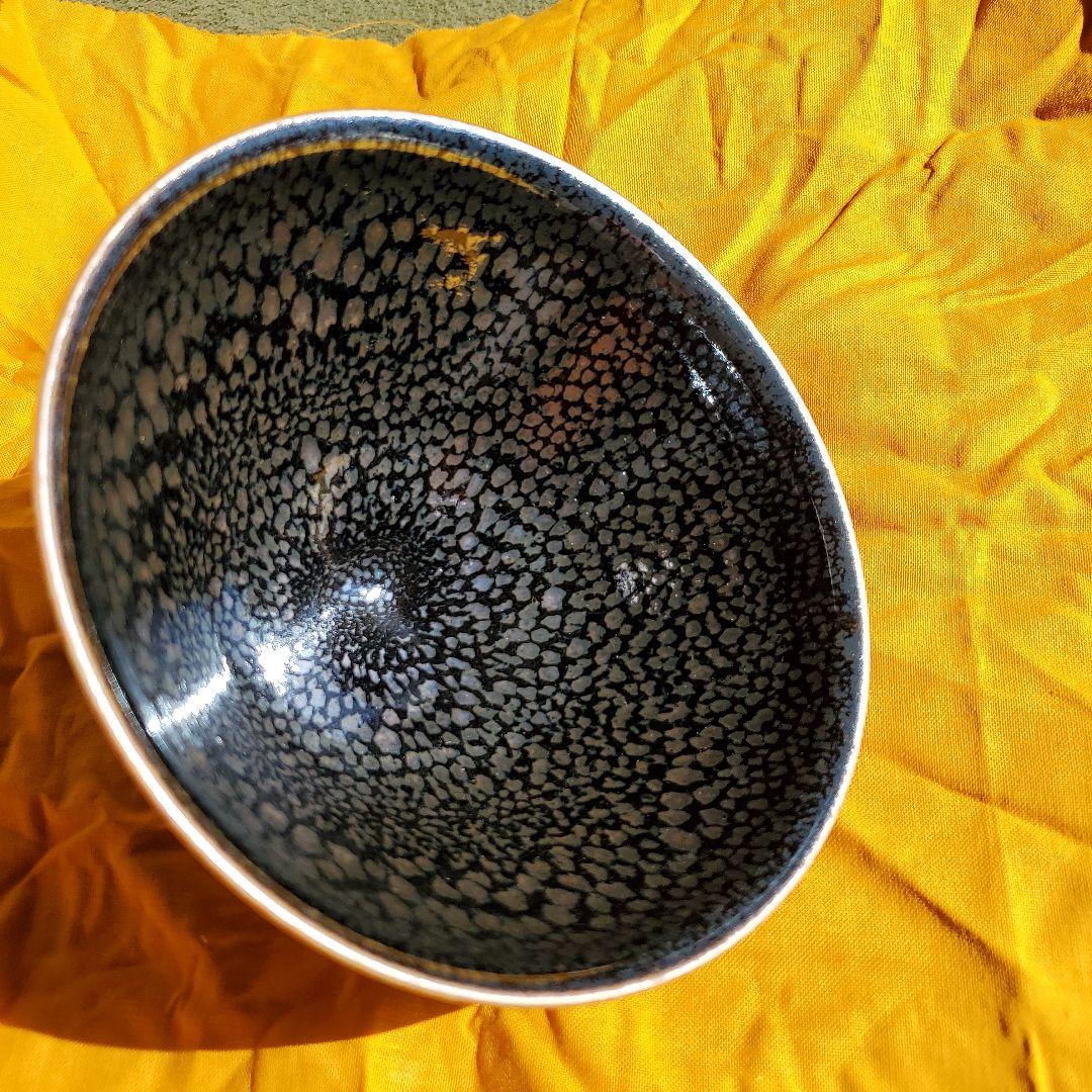 滴天目茶碗　和泉和法　 油滴天目茶碗　木箱入り 直径13センチくらい