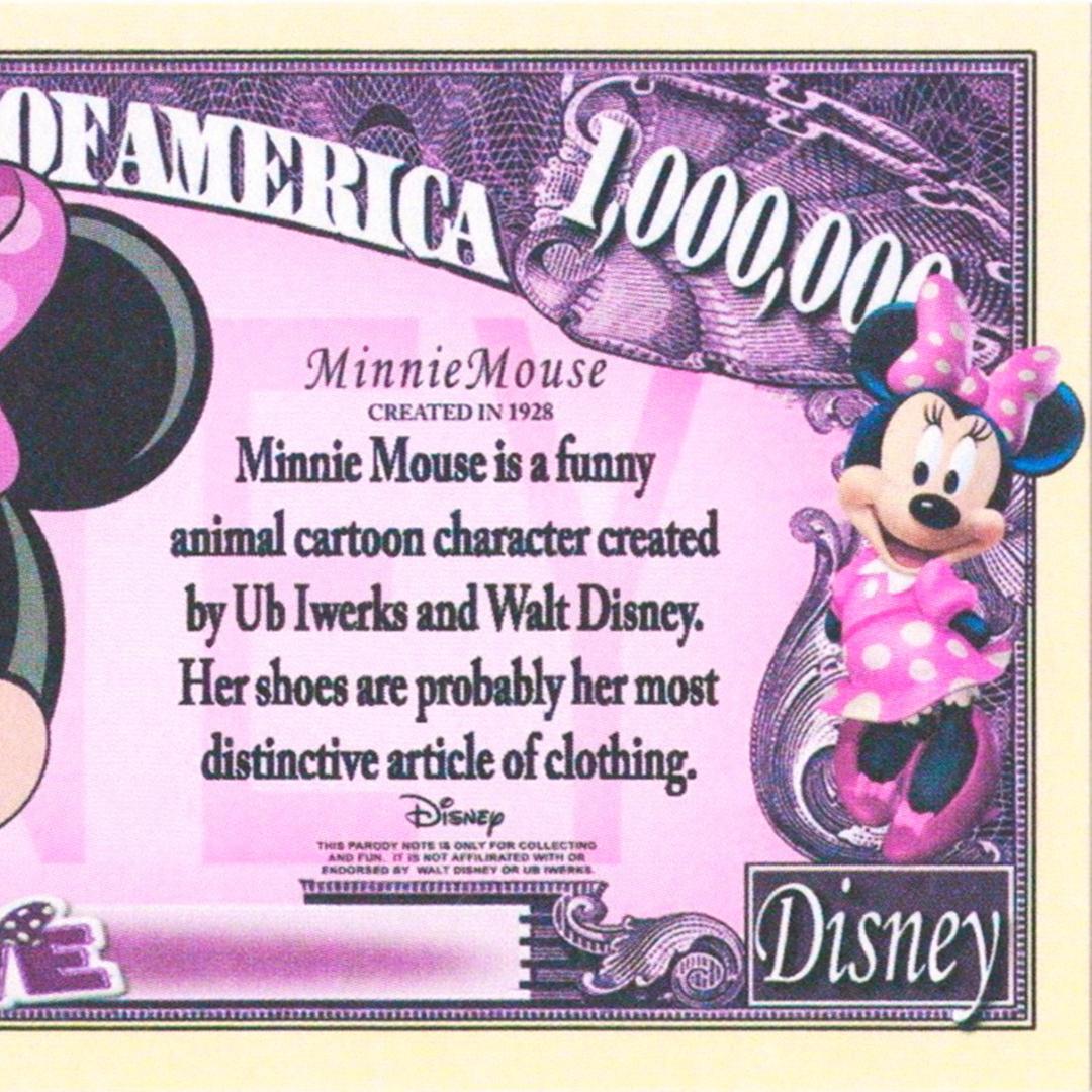 【ディズニー】ミニーマウス　ノベルティ　ドル紙幣