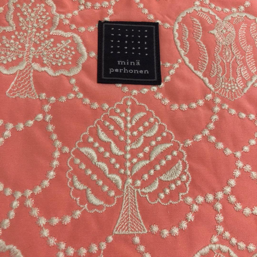 ミナペルホネン　フォレストカード　ウズラバッグ　ピンク