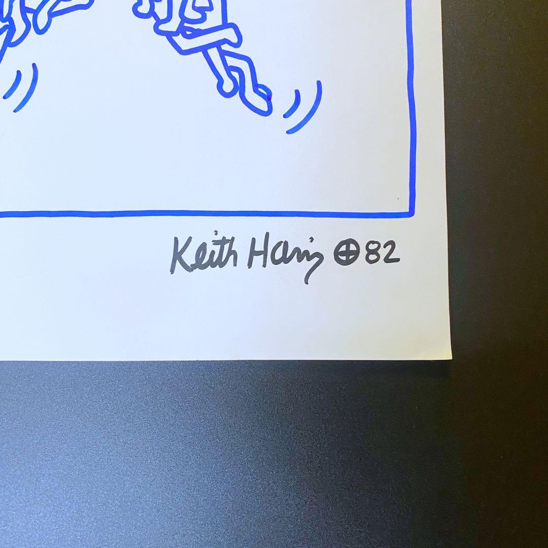 希少! 模写 キース・ヘリング ミクストメディア 原画 証明書 額装済