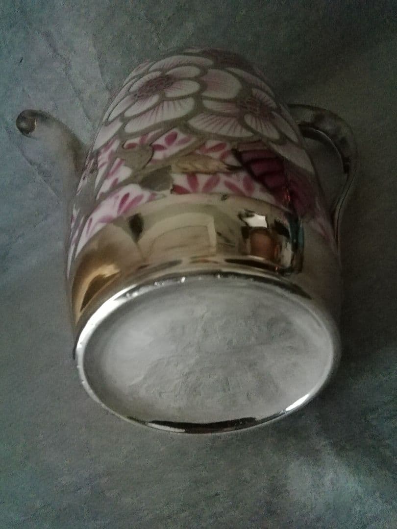 逸品 純銀巻ティーポット花図紋ラージポット アールデコ フリードリヒ