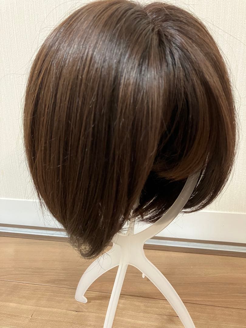 ブライトララ　人毛 ミックス　素肌ウィッグ　ショコラブラウン　医療用ウィッグ　M