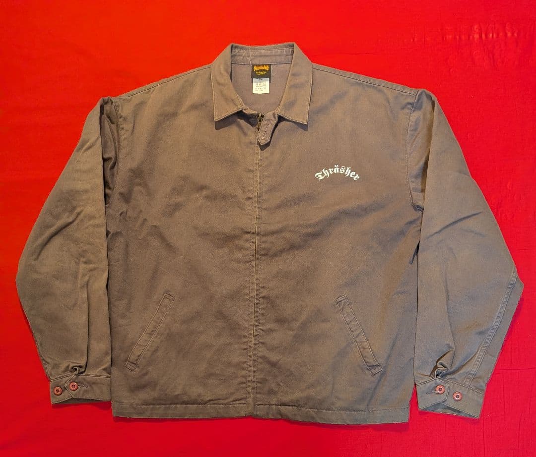 値段交渉可‼ 90s Thrasher グレー ジップアップジャケット 372