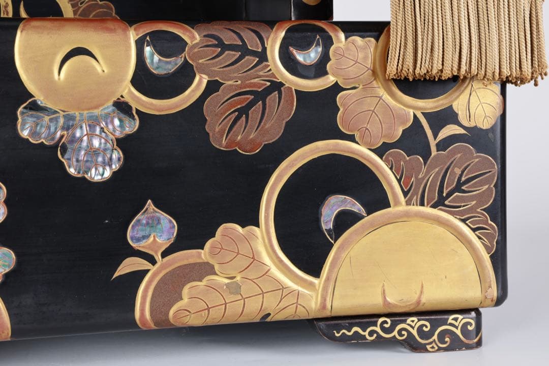 極上　黒漆塗金蒔絵螺鈿細工 見台 経台 経机 仏具 仏教美術 古美術 骨董品漆器