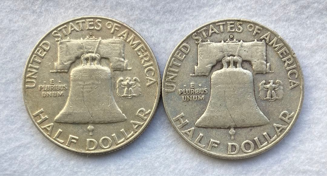 1958年 フランクリン ハーフダラー 銀貨 ②枚 - メルカリ