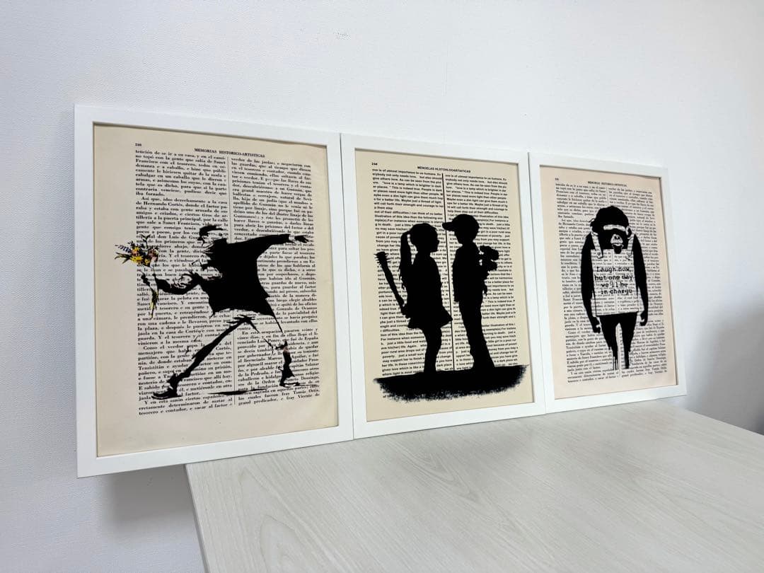 No.291フレーム付きキャンバスアート　アートポスター　バスキア　バンクシー