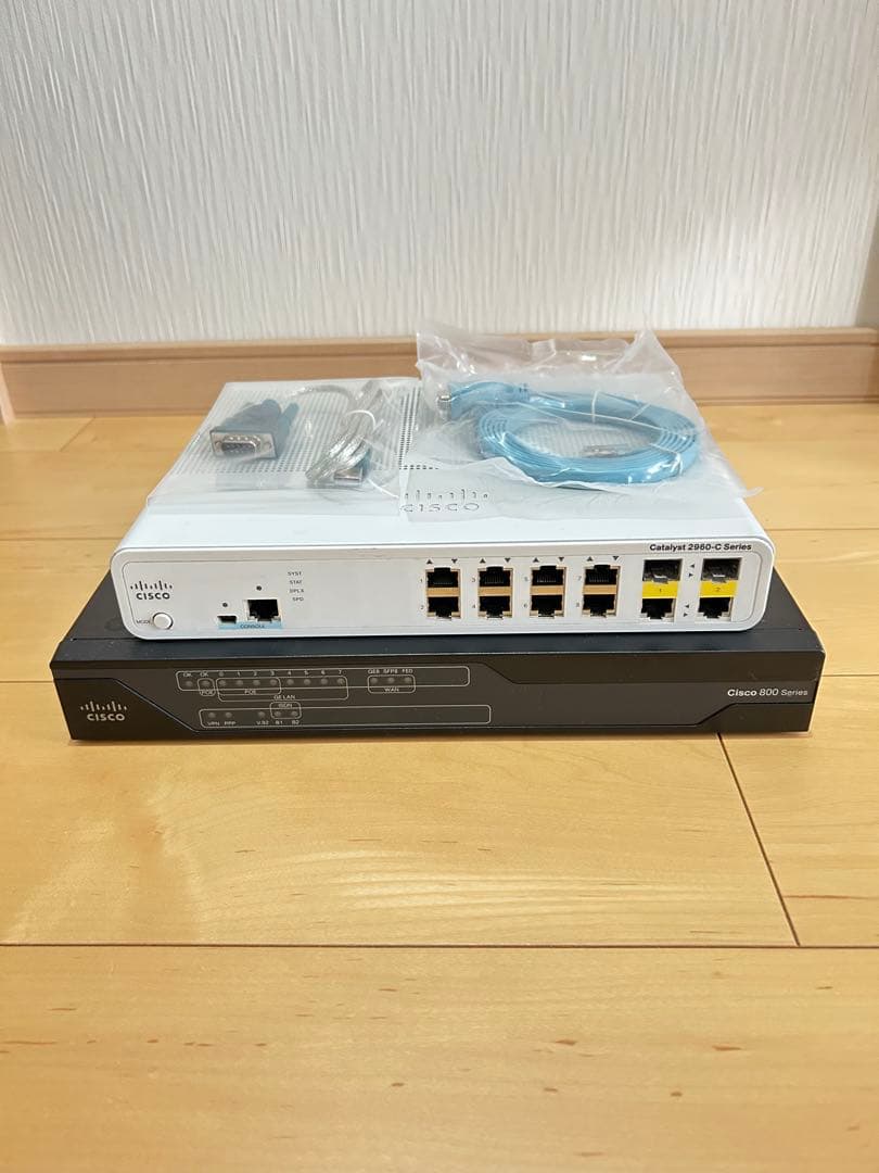 CCNA、CCNP】静音セット 2台セットCisco 891FJ、2960