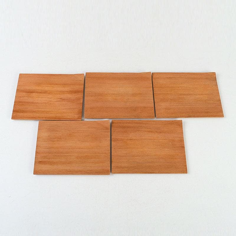 茶道具 桑月作 杉曲木 銘々皿 五客 共箱 V 9521