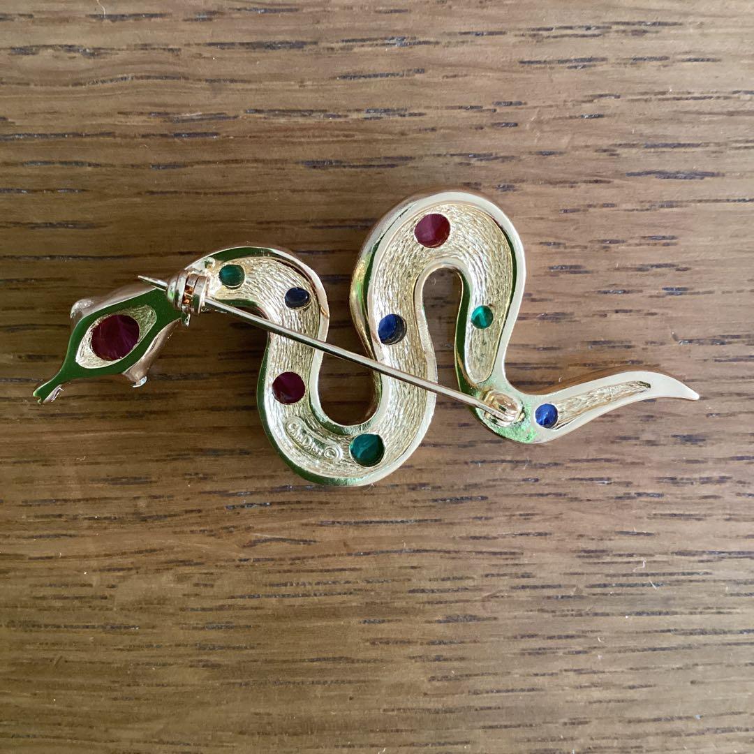 クリスチャン・ディオールChristian Dior ブローチスネーク蛇