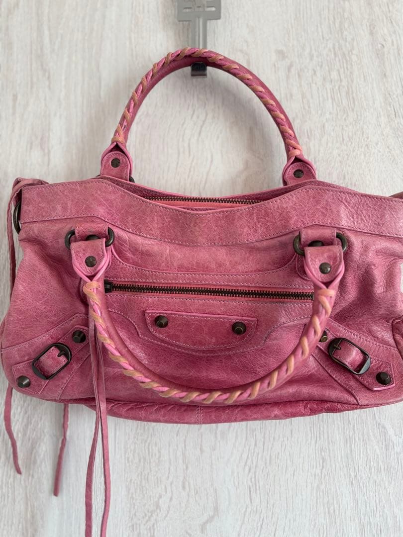 バレンシアガ　シティ　2wayバッグ　ピンク