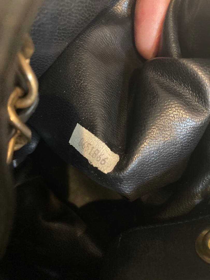 CHANEL ビコローレ　巾着　チェーンレザーショルダーバッグ