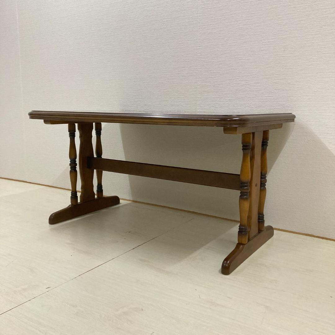 【カリモク】コロニアル　ダイニングテーブル　レトロ