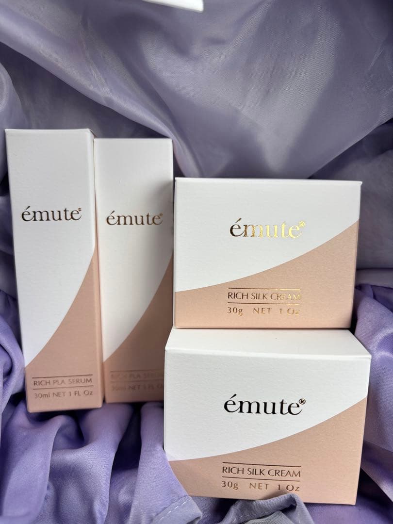 エミューテ美容液　エミューテシルククリーム　2個ずつセット