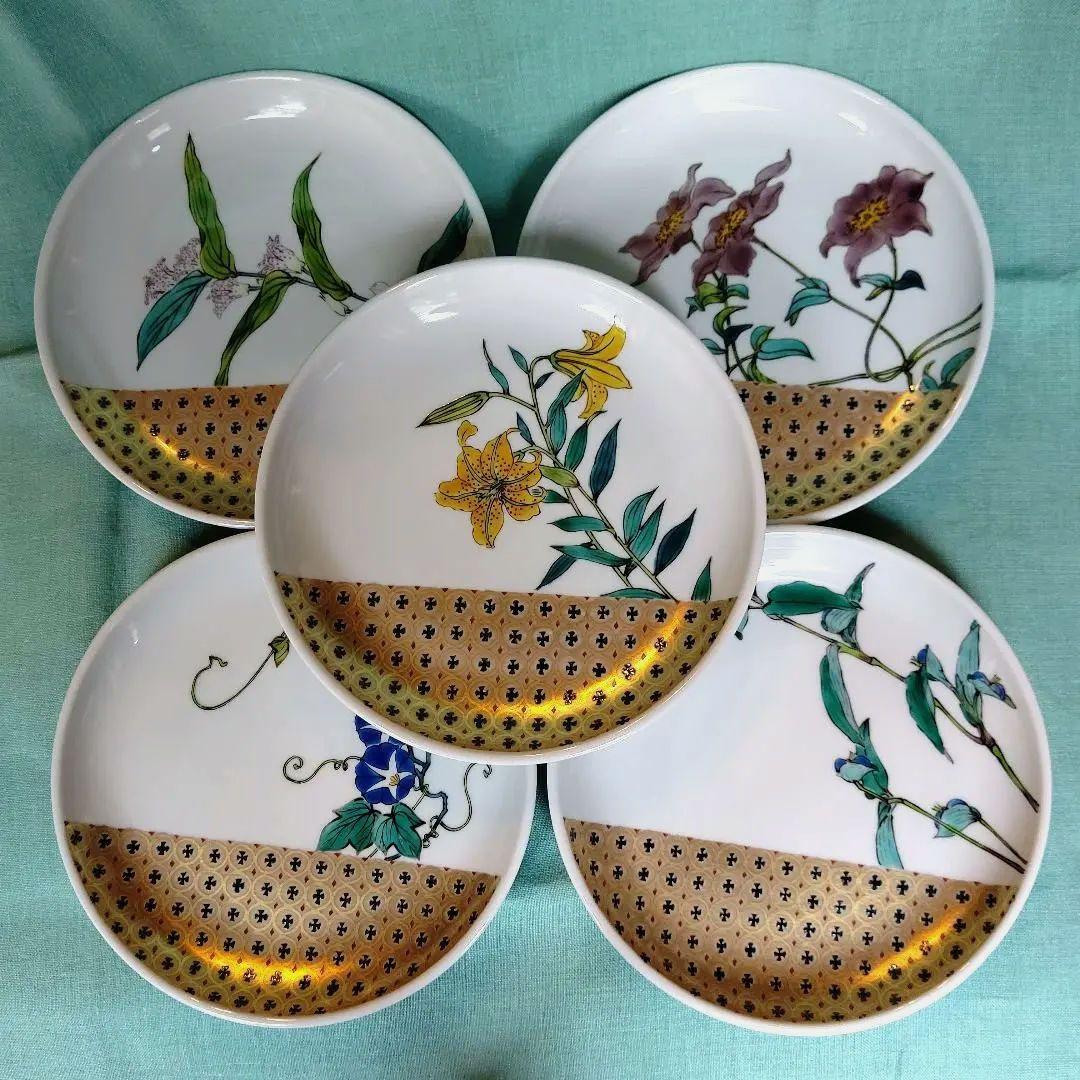 九谷焼 銘々皿五客