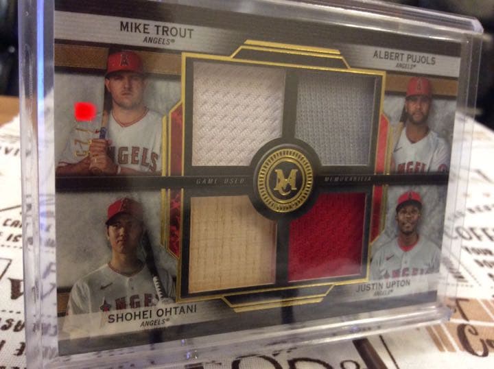 25枚限定 大谷 トラウト プホルス アップトン 実使用ジャージ & バット 2026年最新】大谷トラウトの人気アイテム - メルカリ