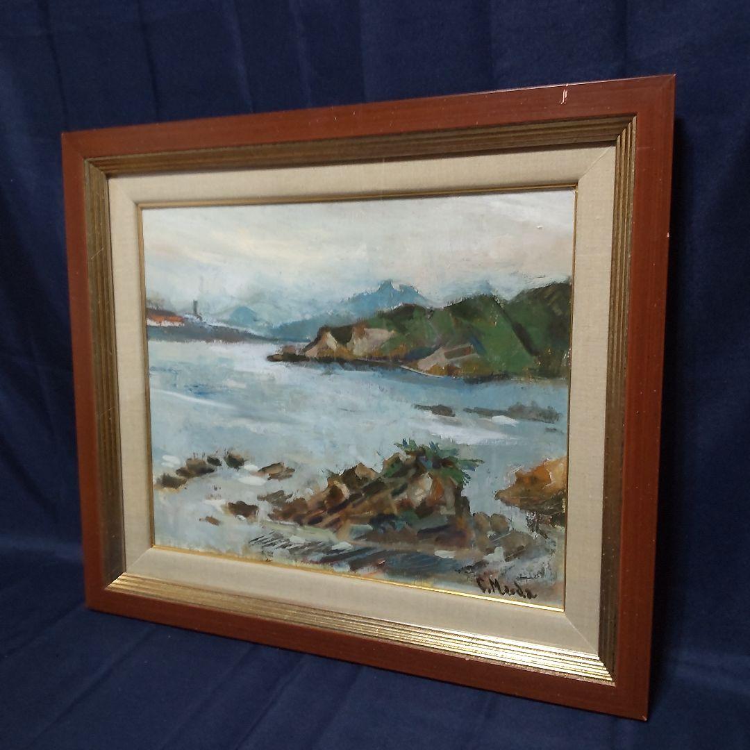 283 絵画　油彩　油絵　風景画　作者不明　額装　額縁付き