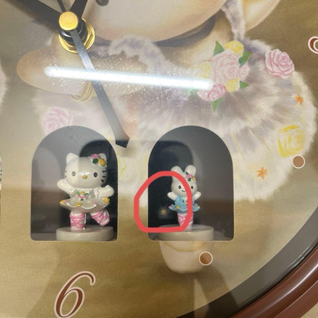 ハローキティ からくり時計 バレリーナ 掛け時計 サンリオ