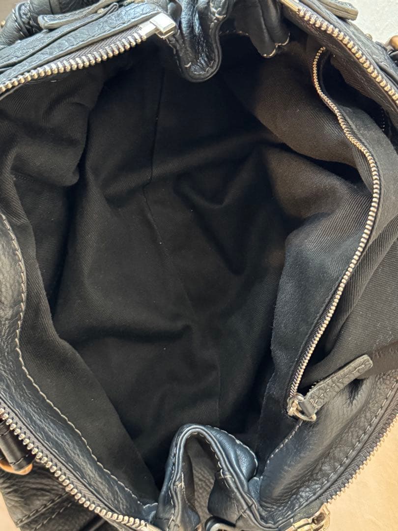 クロエ パディントン ハンドバッグ レザー　ダークグレー