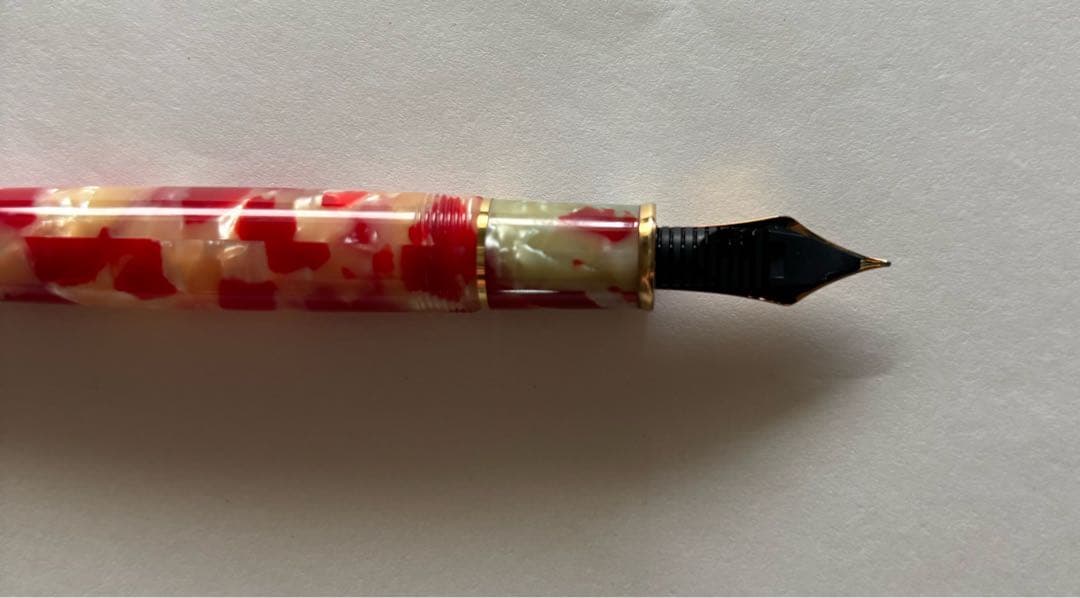 【Xmasセール】プラチナ万年筆 金魚セルロイド　14K Mニブ#3776