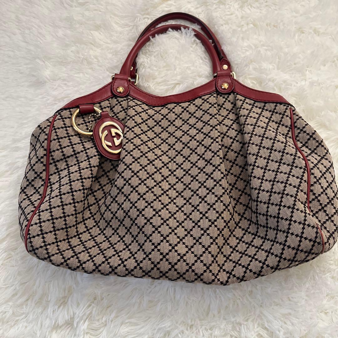 【正規品】グッチ　トートバッグ　♡美品♡ 累積売上総額第1位【GUCCI☆グッチ】ミディアム トートバッグ (GUCCI