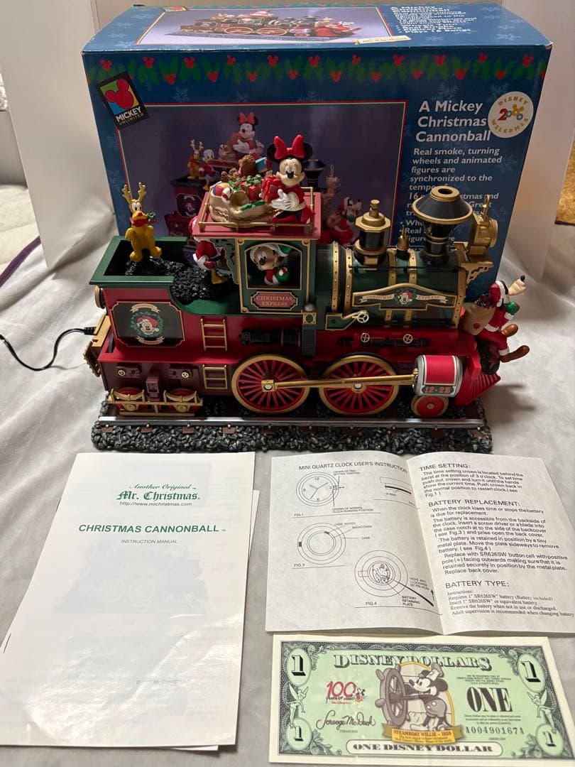 ミッキークリスマスキャノンボール フィギュア 機関車 汽車ライト