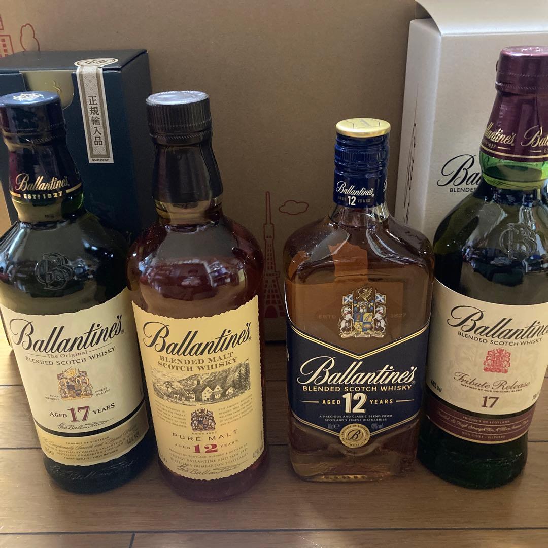 Ballantine's 12年 17年 4本セット Ballantine's ウイスキー バランタイン 17年 40度 並行 箱付 750ml