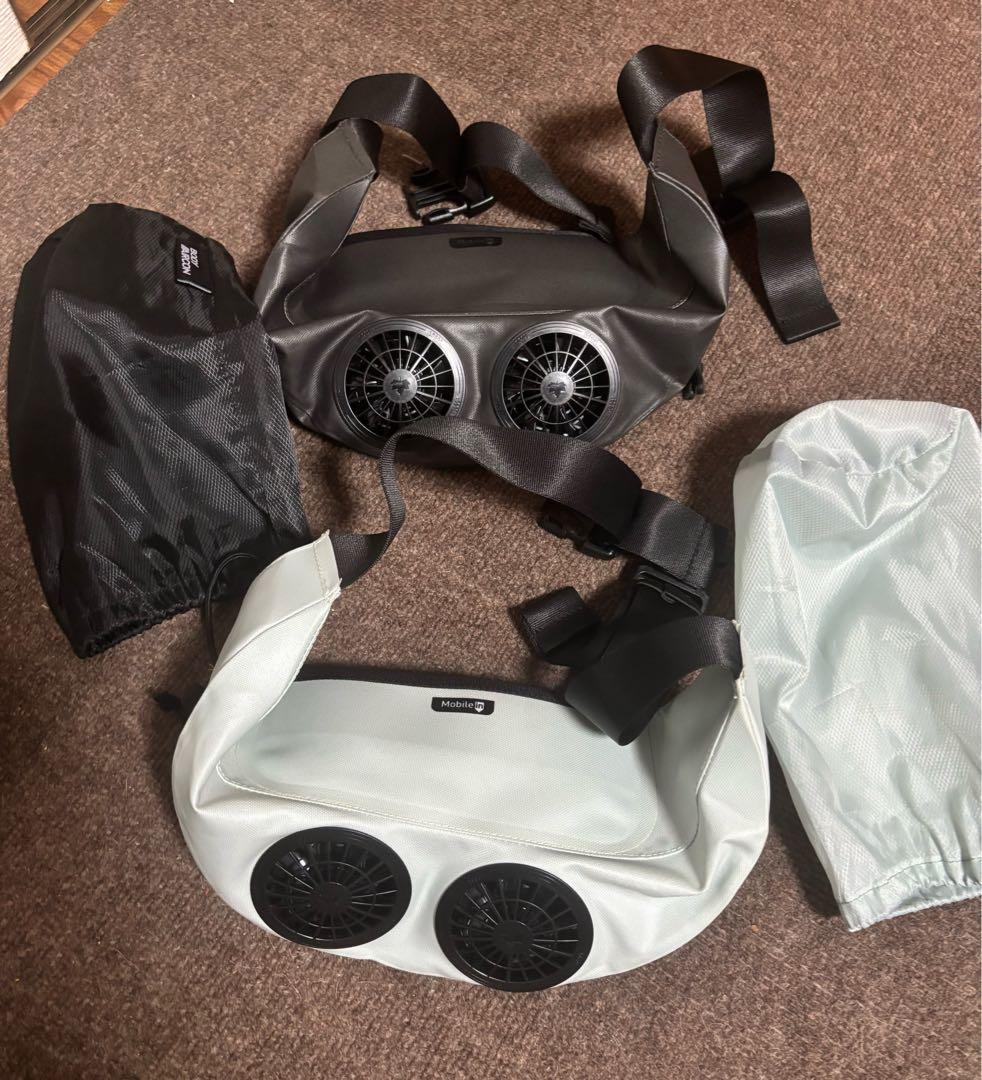 LOGOSロゴスボディエアコンクール　ツインファンウエストポーチ型　2個