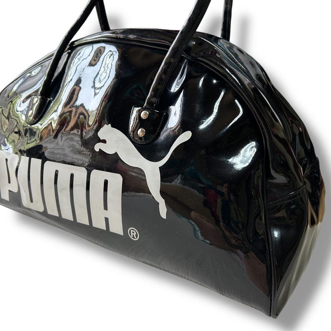 希少】80~90s プーマ エナメル ボストンバッグ ブラック 大容量 - メルカリ