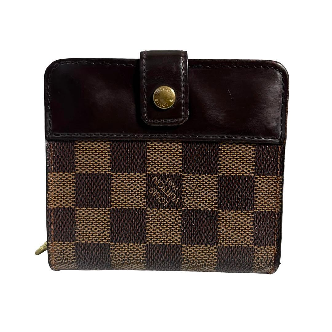 希少✨ルイヴィトン ポルトフォイユ ダミエ PVC 二つ折り財布 ブラウン