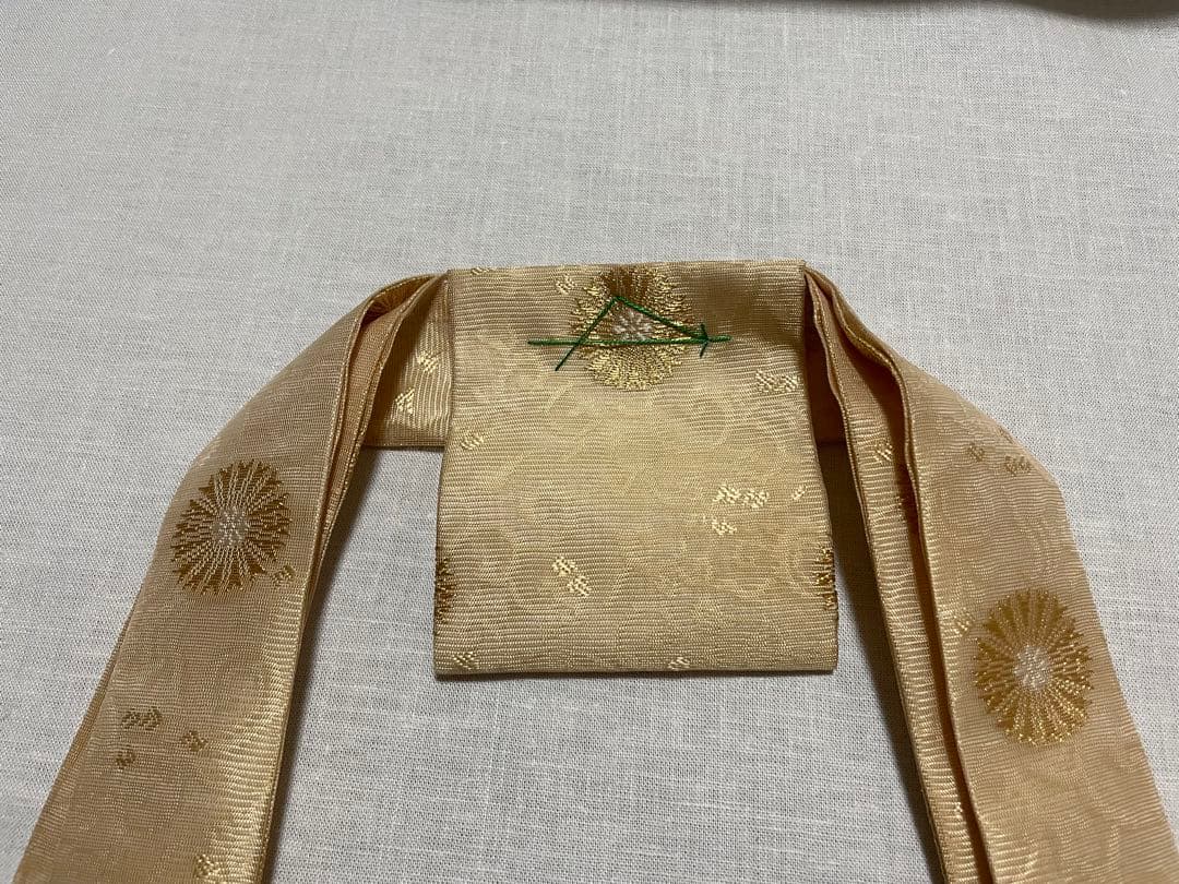 正絹　金紗　薄橙　曹洞宗　9寸絡子