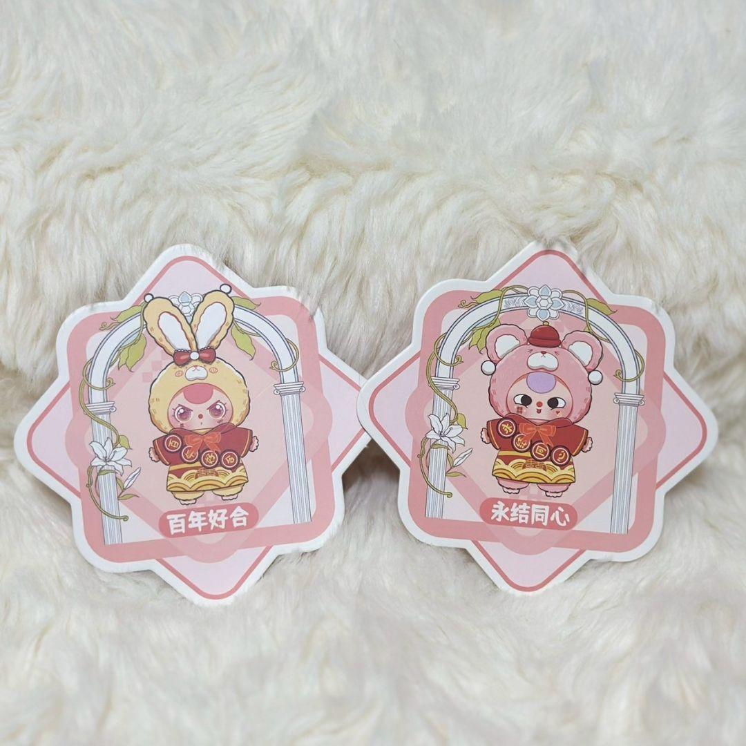 babythreeロマンチックウェディング400%新郎新婦セット涙目