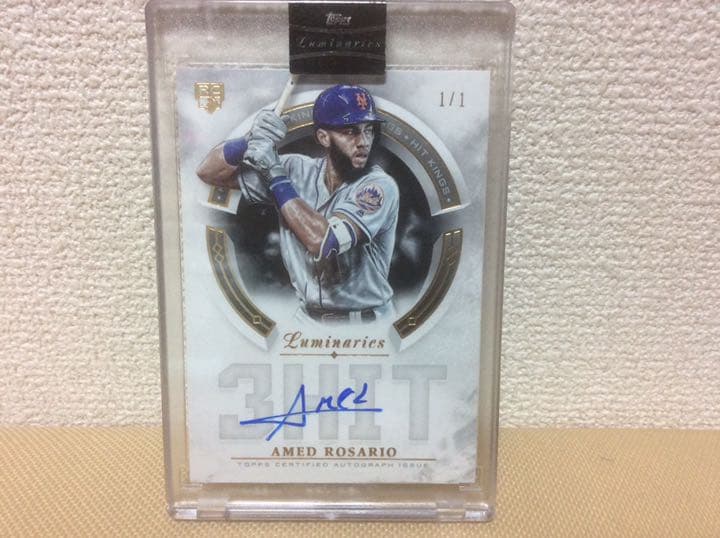 Amed Rosario ルーキー直書き直筆サインカード激レア世界に1枚限定