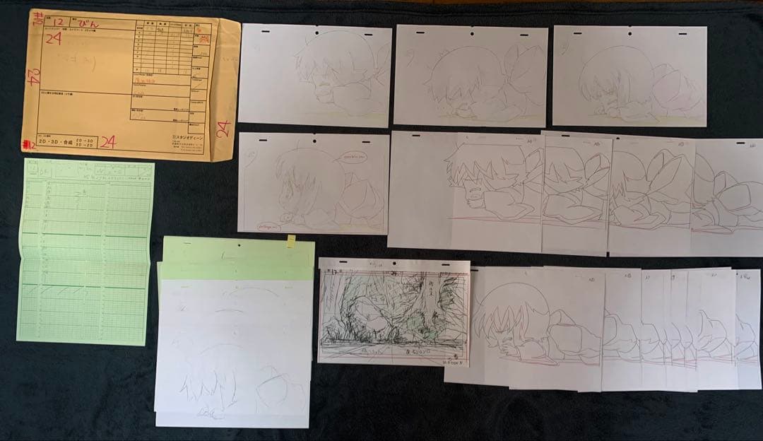 びんちょうタン　アニメ　原画セット　江草天仁