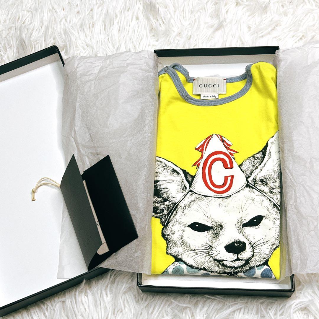 箱付き】GUCCI×ヒグチユウココラボ Tシャツ95cm イエロー 犬 グッチ