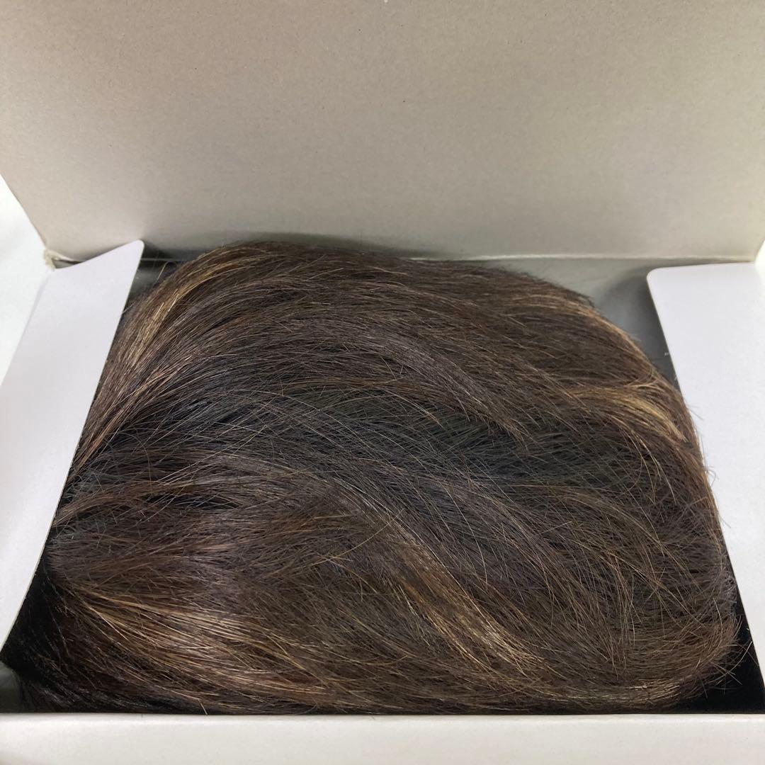 g514-28 フルウイッグ　ウィッグ　人毛ミックス　MIX 軽量　未使用