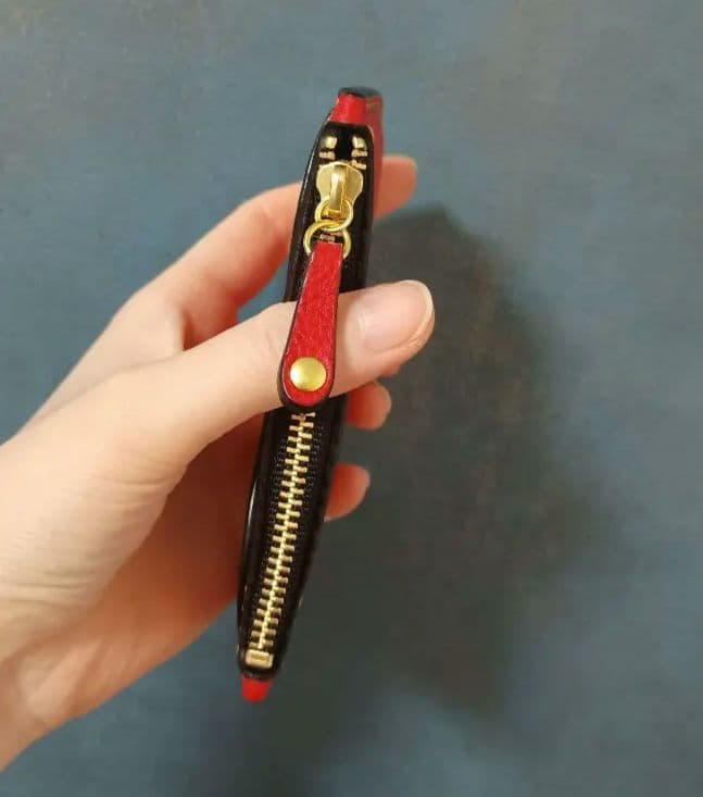 イタリアンレザー小銭入れケース 小物入れ ヌメ革本革 ハンドメイド手縫い