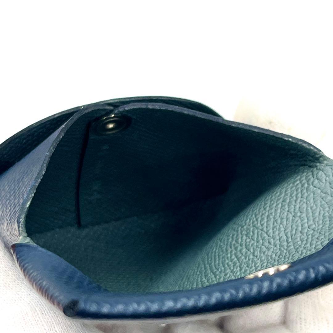 【極稀少】エルメス バスティア ヴェルソ ケース 財布 バイカラー 紺×灰