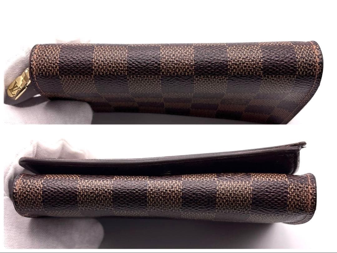 ルイヴィトン　コンパクトジップ ダミエ エベヌ 二つ折り財布 25071101