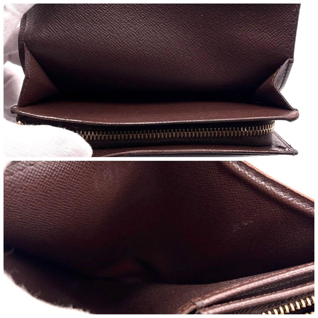 ルイヴィトン　コンパクトジップ ダミエ エベヌ 二つ折り財布 25071101