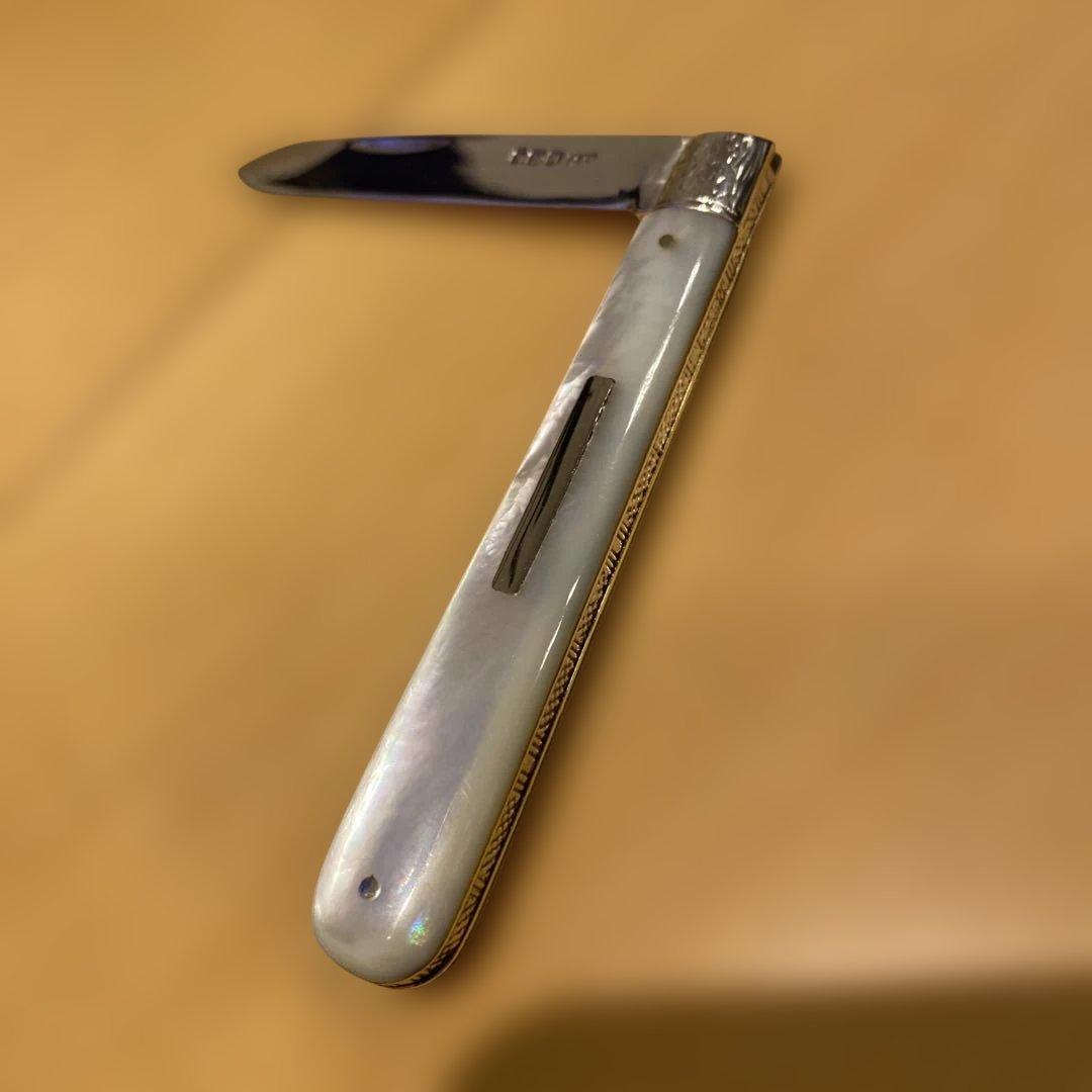 シェフィールド・ナイフ、高級銀製フルーツナイフ（J.Y.C製