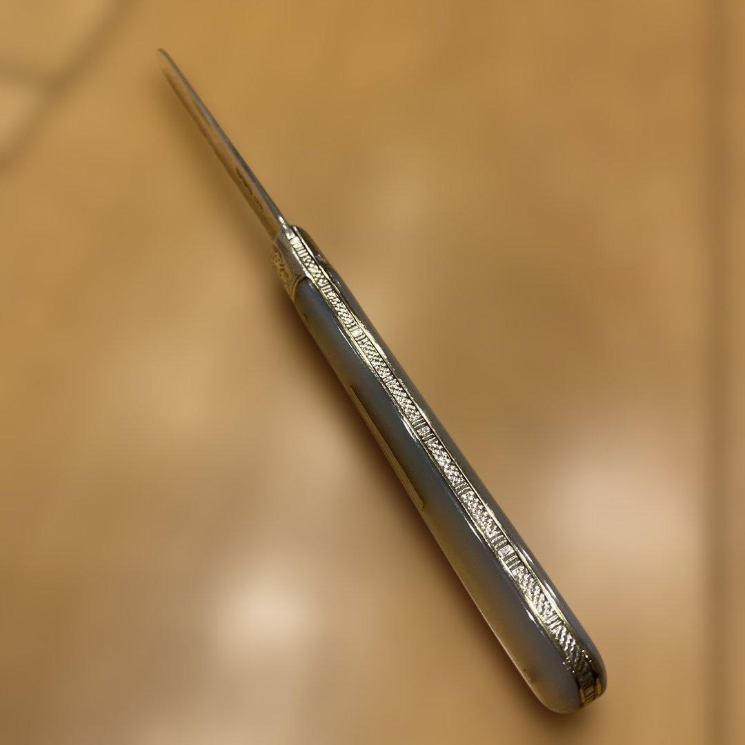 シェフィールド・ナイフ、高級銀製フルーツナイフ（J.Y.C製