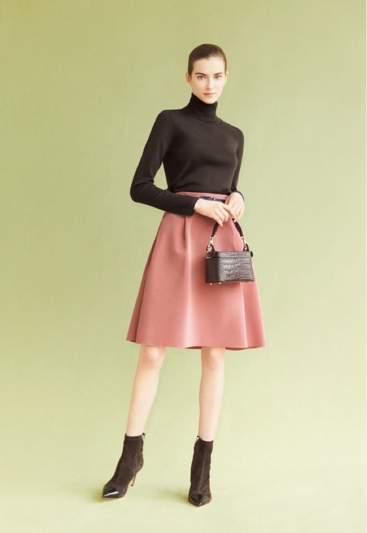 【美品】FOXEY フォクシー　スカート　Irips Flare 38 グレー