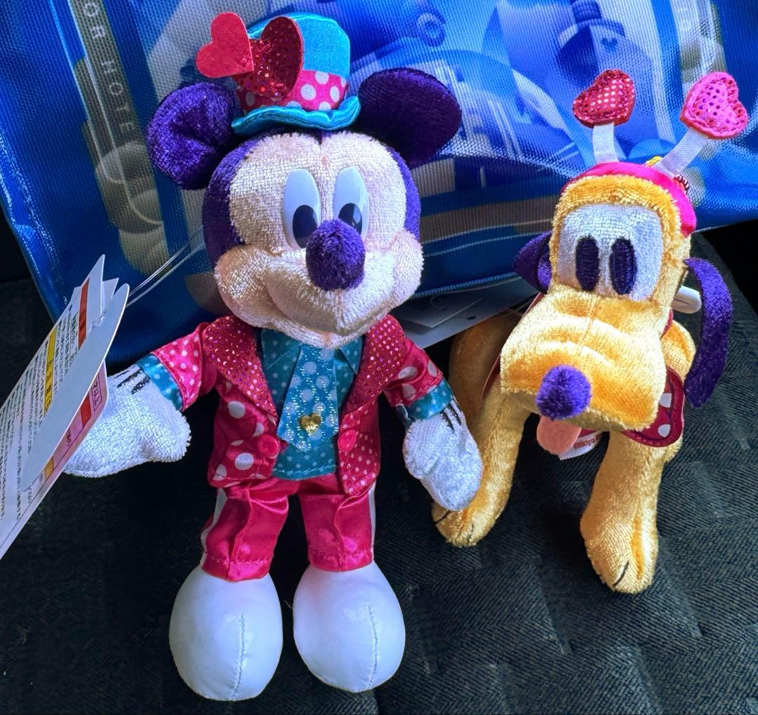 ミッキー プルート ぬいぐるみバッジセット パルパル ミニーのファン