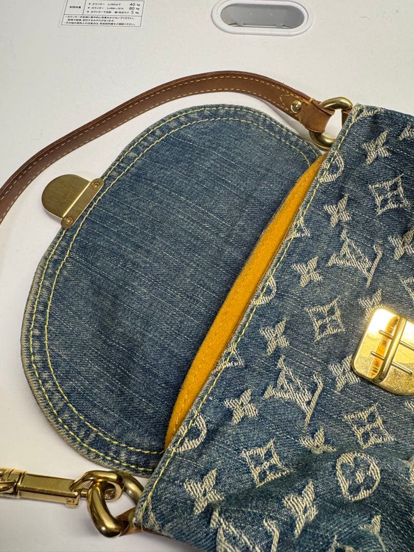 ルイヴィトン ミニプリーティ モノグラムデニム ショルダーバッグ M95050