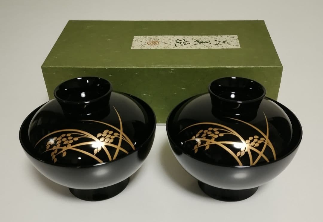 京都 平安象彦 稲穂蒔絵 吸物椀 2客 - メルカリ