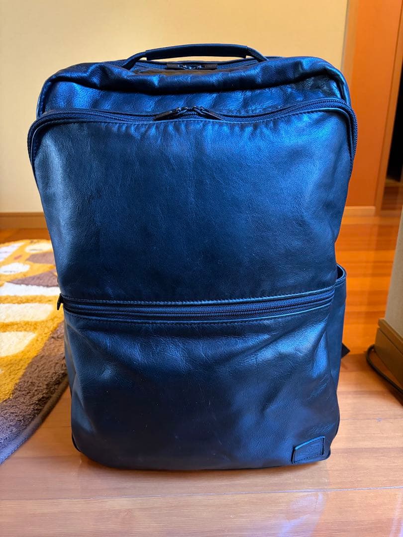 牛革製 PORTER TIME BLACK DAYPACK PC 15inch